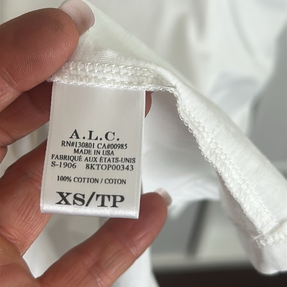 New! A.L.C. Kati puff sleeve white tee XS - Picture 9 of 9